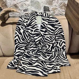 H&M zebra blazer